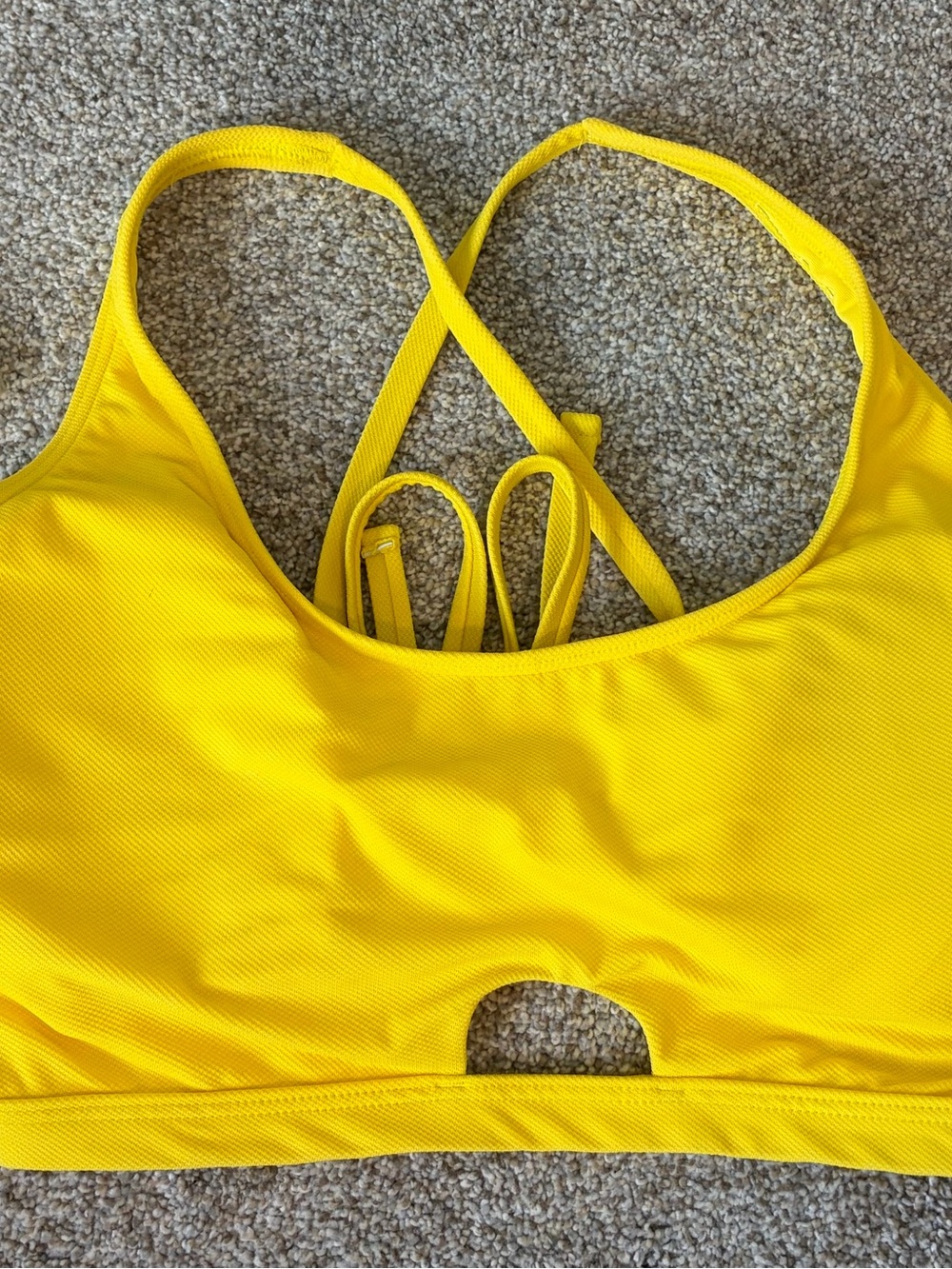 Sunny Yellow Strappy Women's Bikini Top